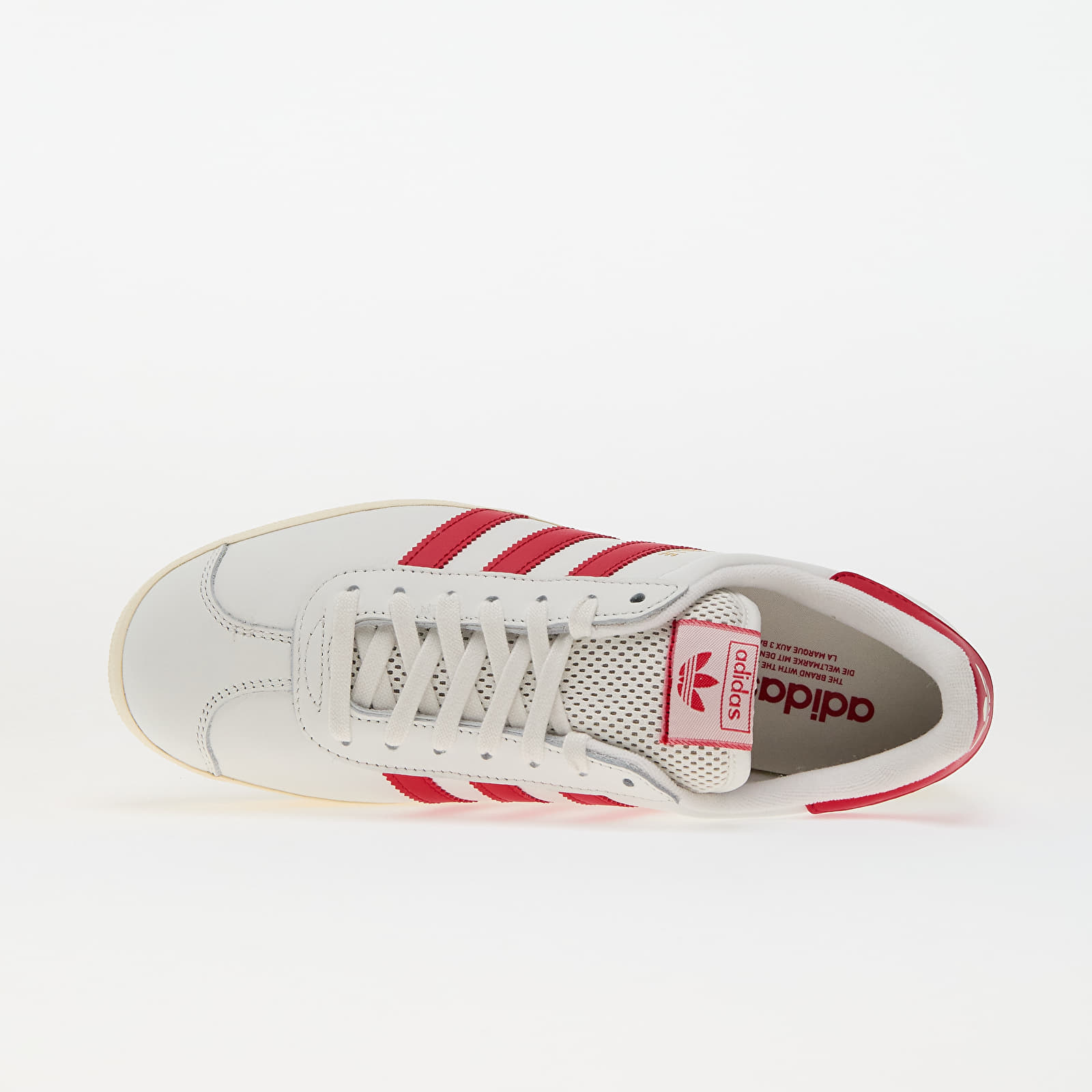 Sapatos de homem adidas Gazelle Core White/ Better Scarlet/ Crew White