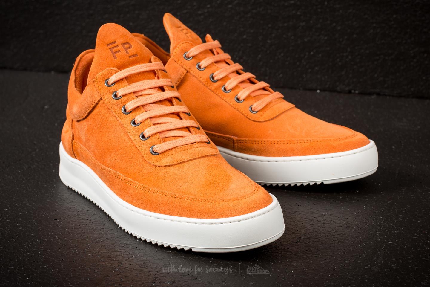 Moški čevlji Filling Pieces Low Top Ripple Lane Suede Orange