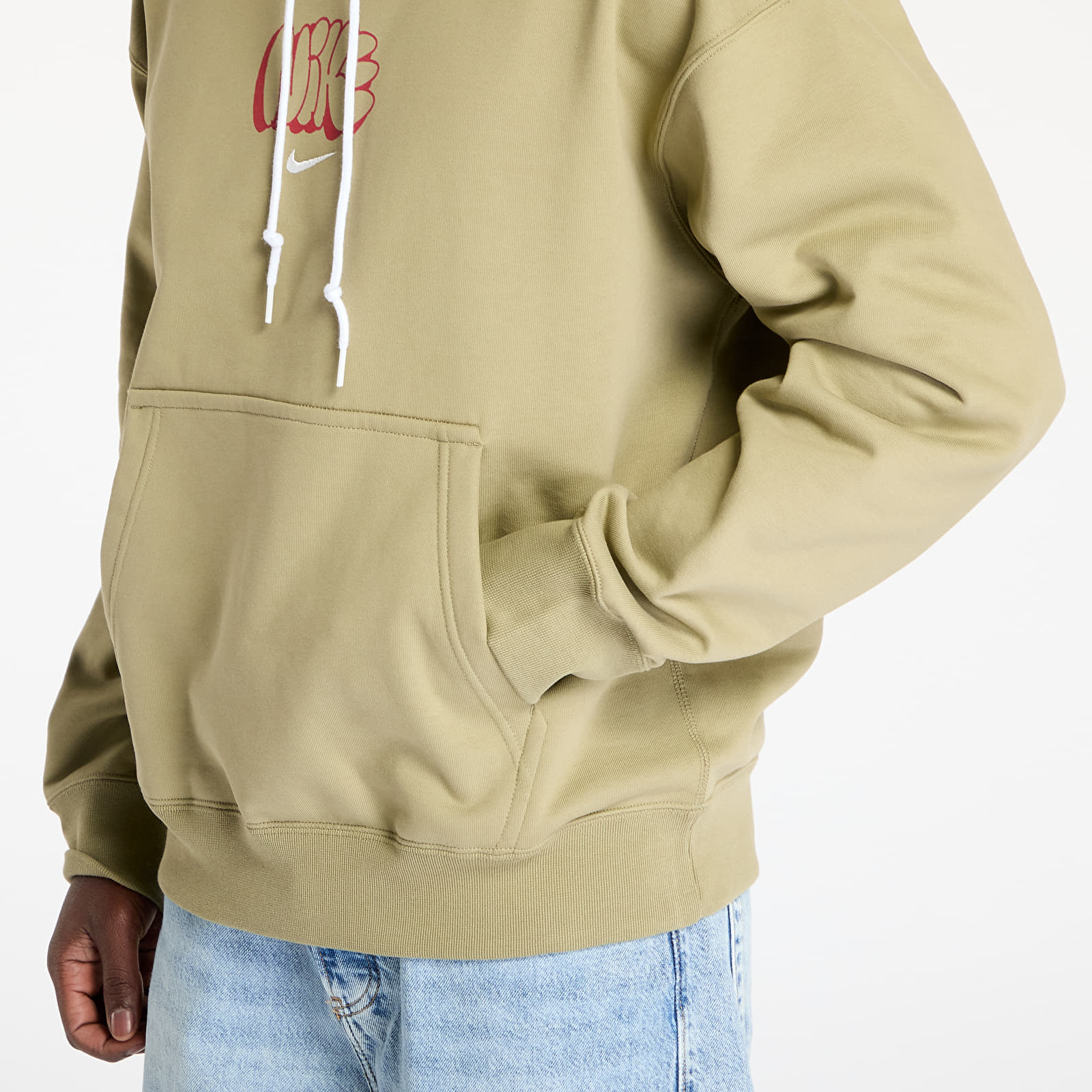 Sweatjacken und Sweatshirts Nike Solo Swoosh Men's Fleece Hoodie Neutral Olive/ Sail