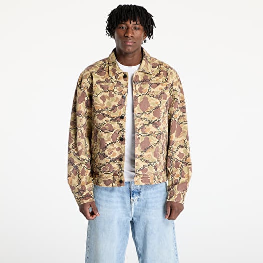 RIPNDIP Wired Button Up Jacket Tan Camo