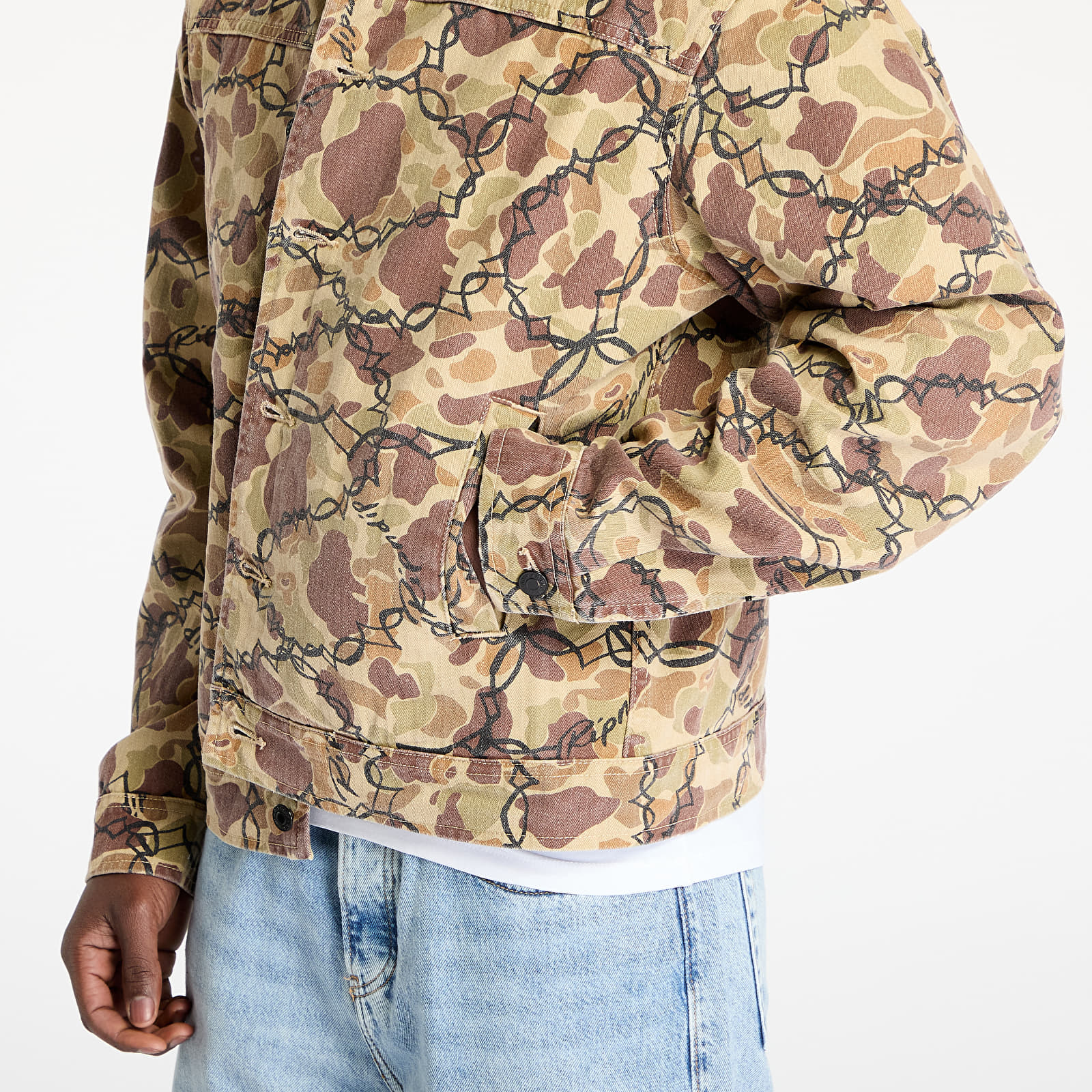 Kurtki męskie RIPNDIP Wired Button Up Jacket Tan Camo