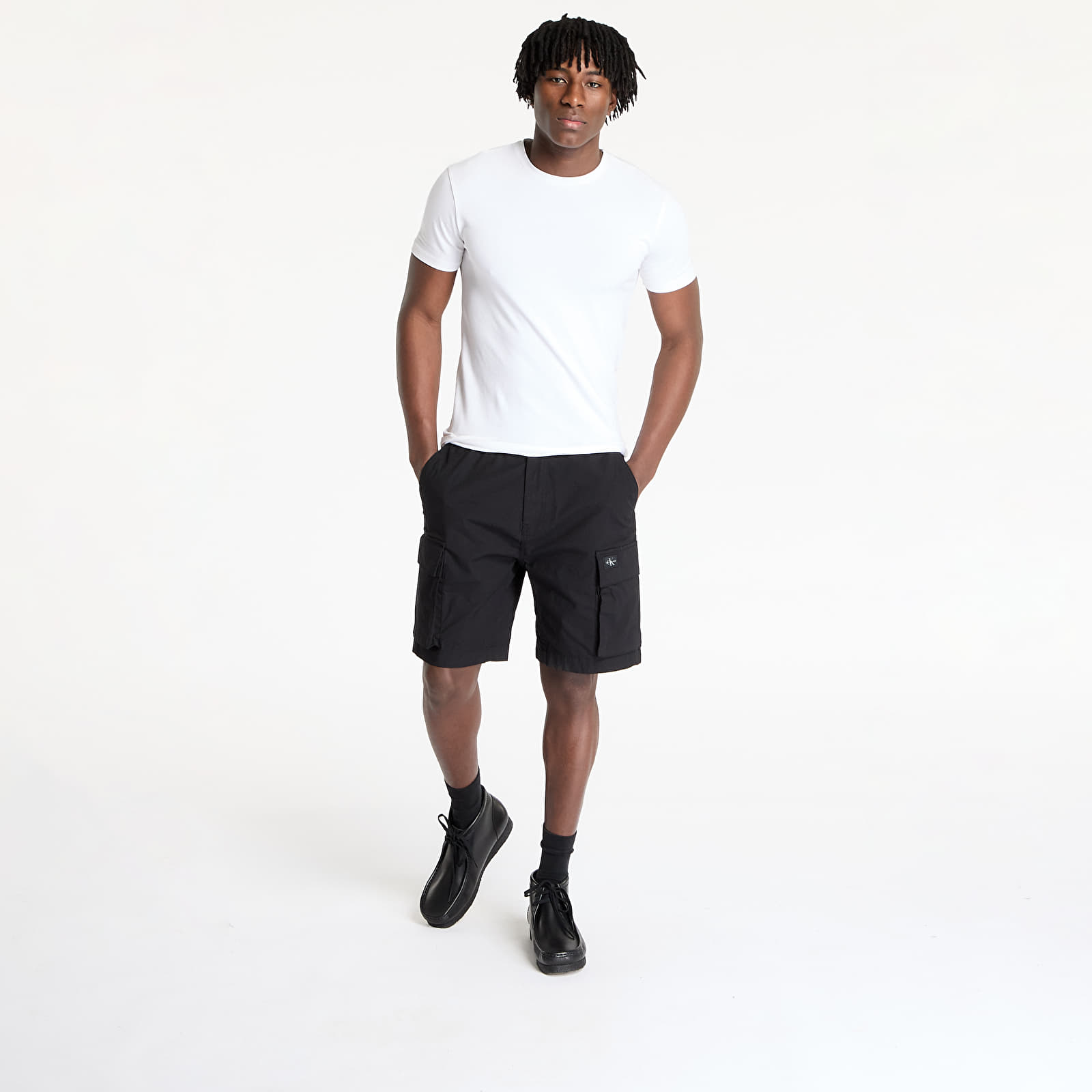 Shorts - Männer Calvin Klein Jeans Washed Cargo Short Black