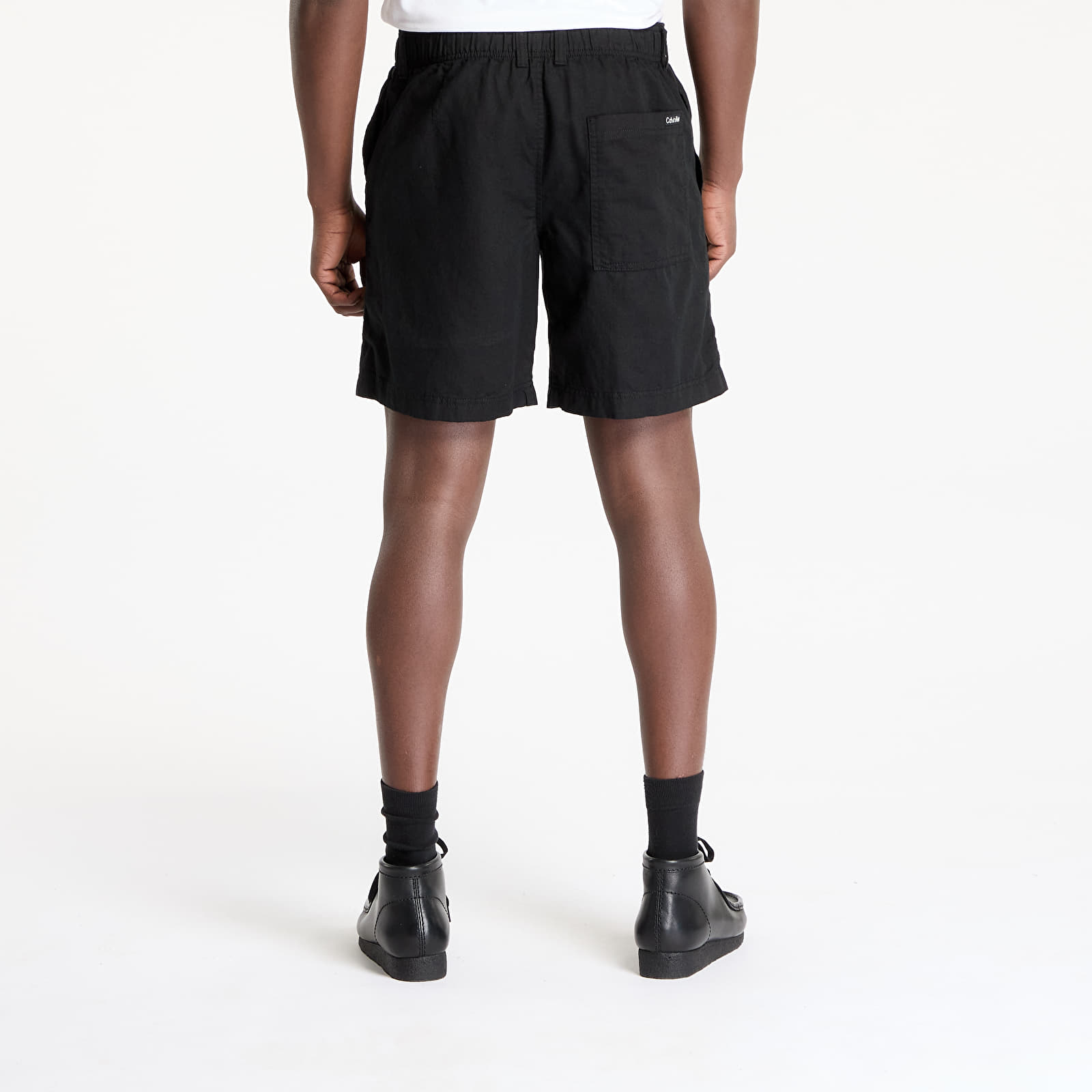 Miesten shortsit Calvin Klein Jeans Linen Short Black
