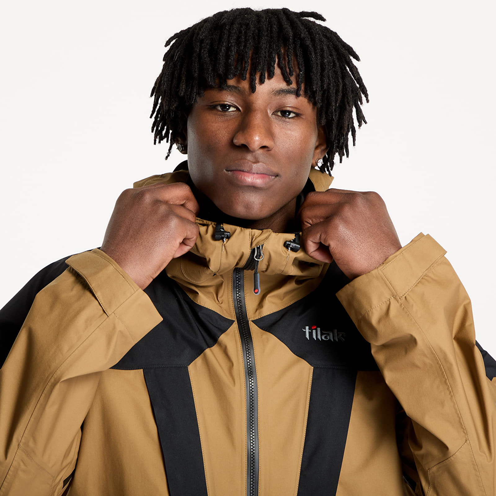 Pánské bundy Tilak Stinger Paclite Jacket Bronze Brown/ Caviar Black