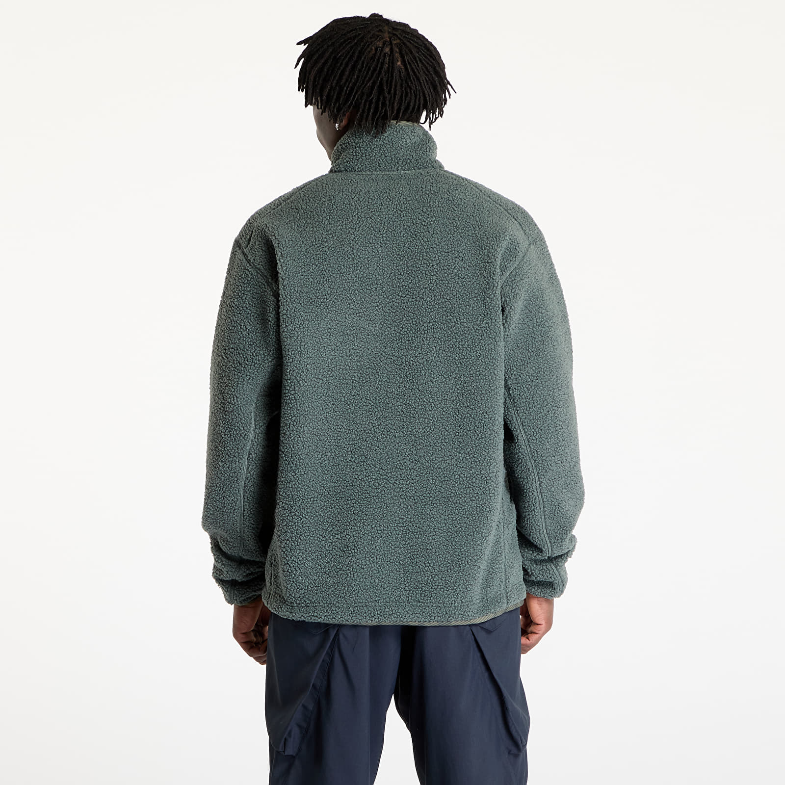 Pánské mikiny adidas Terrex Xploric High Pile Fleece Pullover Legend Ivy
