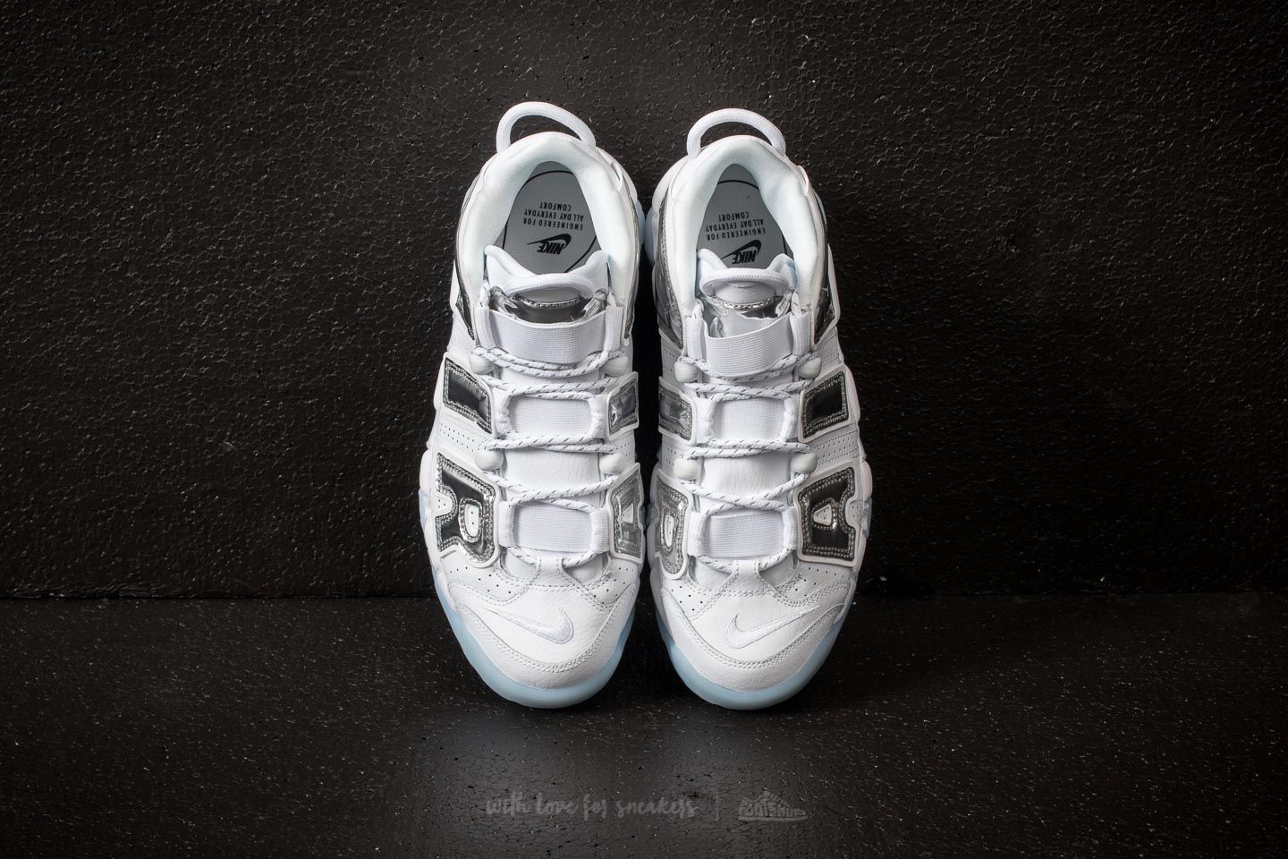 Sapatos de mulher Nike W Air More Uptempo White/ Chrome-Blue Tint