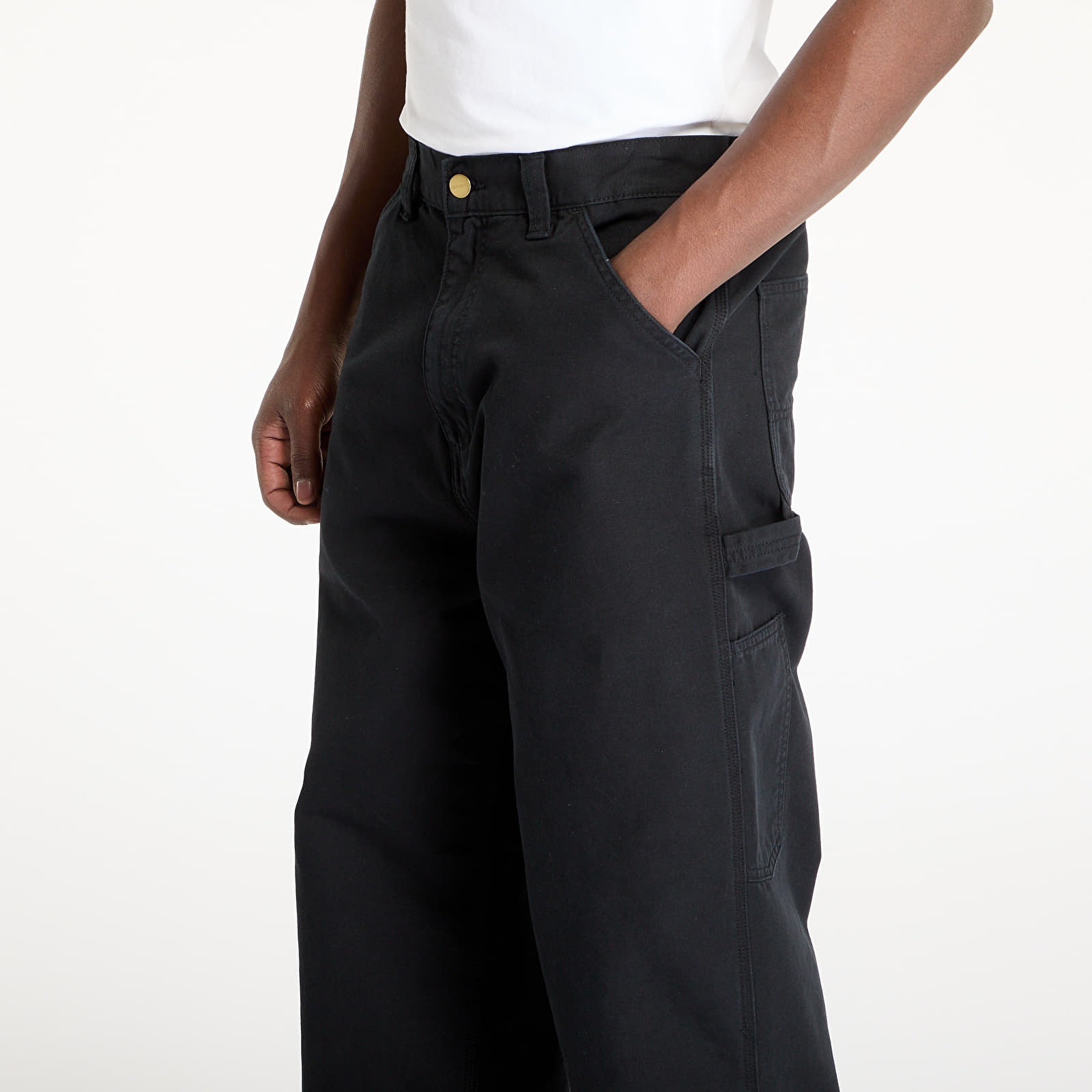 Püksid Carhartt WIP OG Single Knee Pant Black Stone Washed