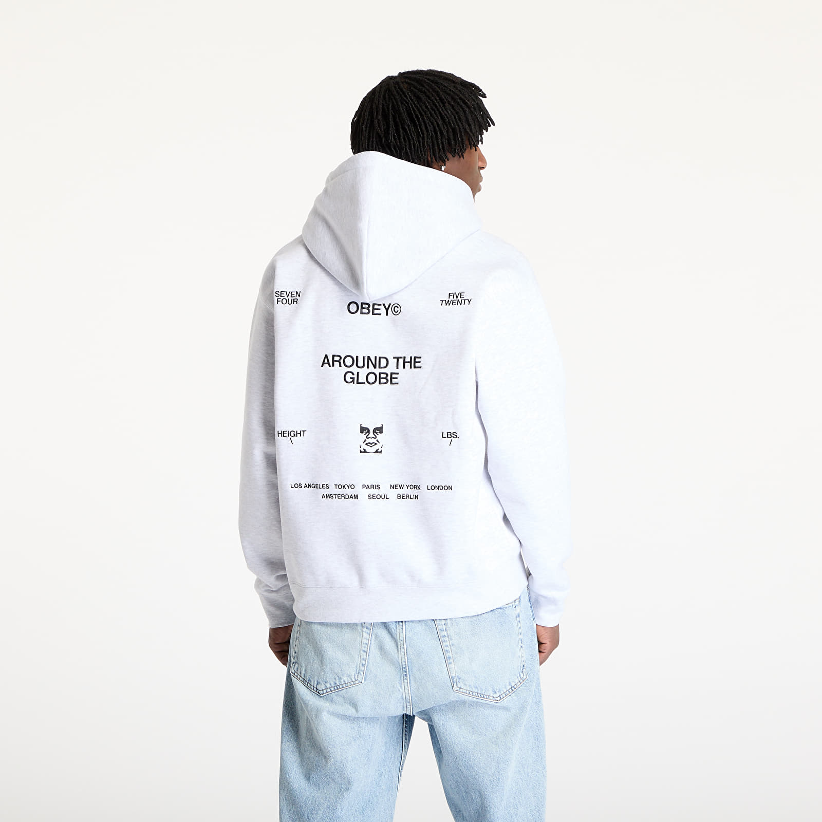 Hoodies für Männer OBEY Business Hoodie Ash Grey