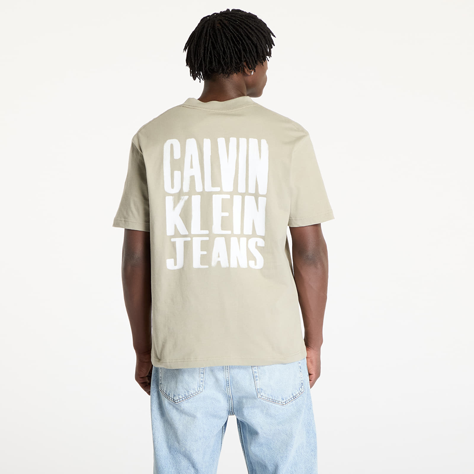 Pánske tričká Calvin Klein Jeans Painted Calvin Klein Tee Gray