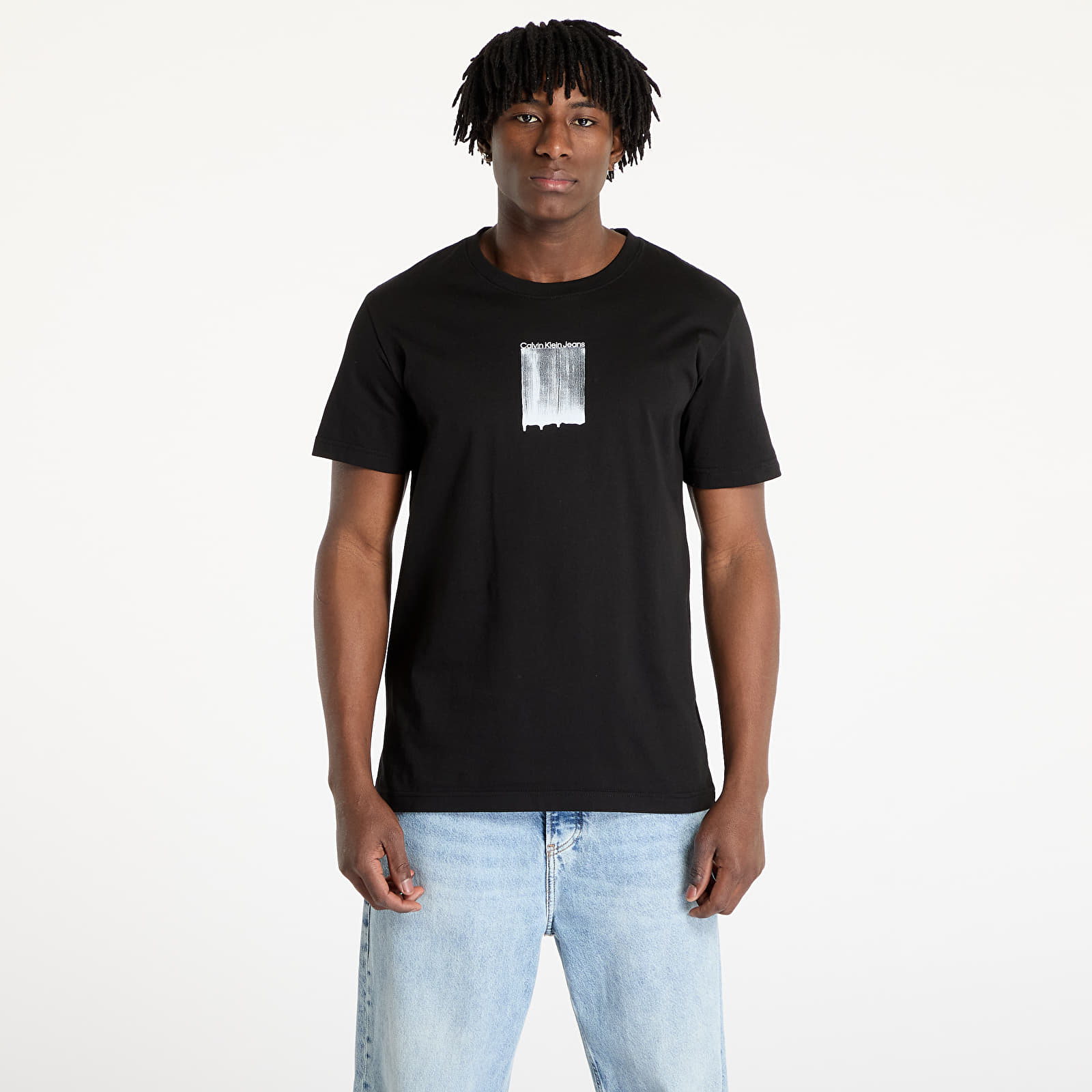 Pánske tričká Calvin Klein Jeans Brush Stroke Graphic Tee Black