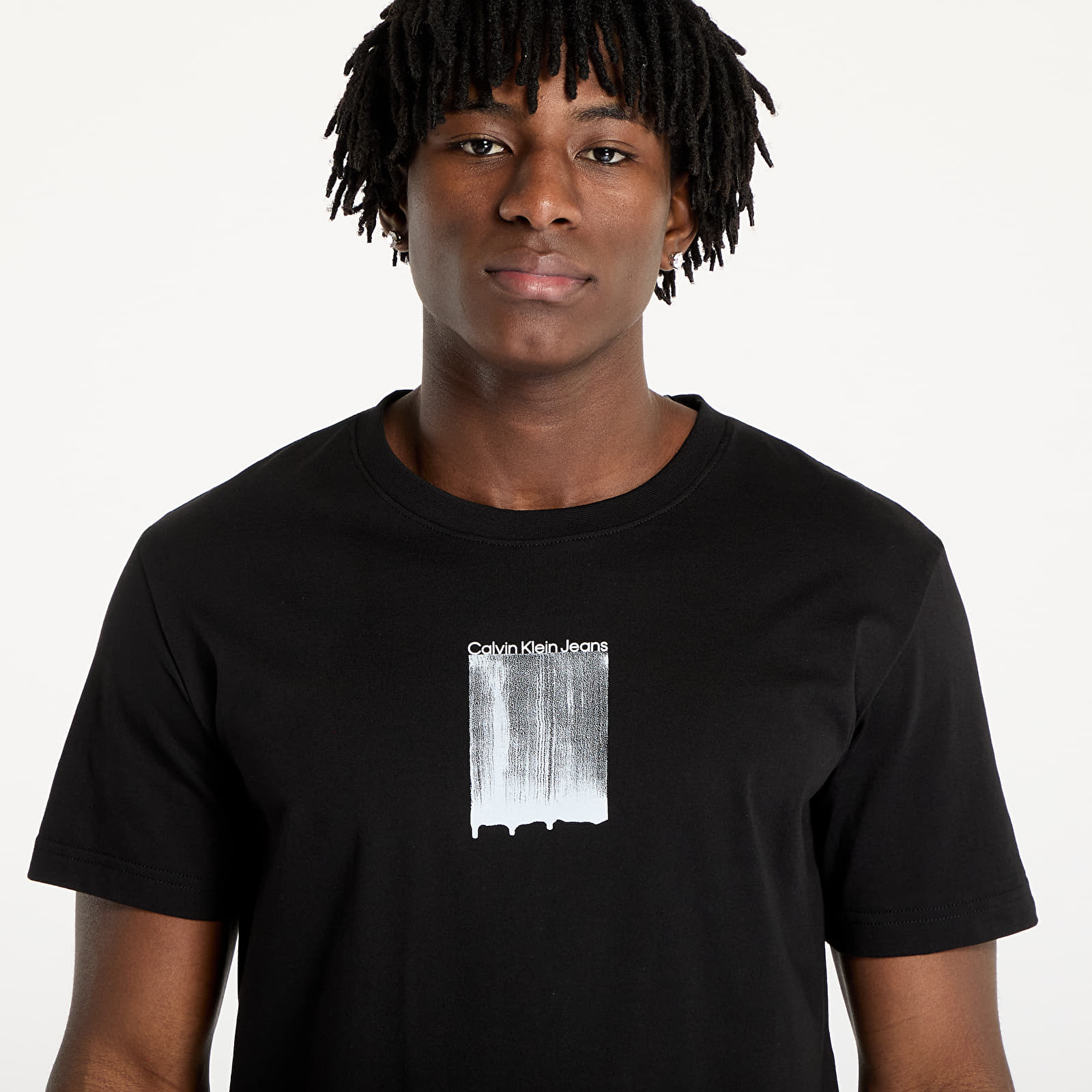 Pánske tričká Calvin Klein Jeans Brush Stroke Graphic Tee Black