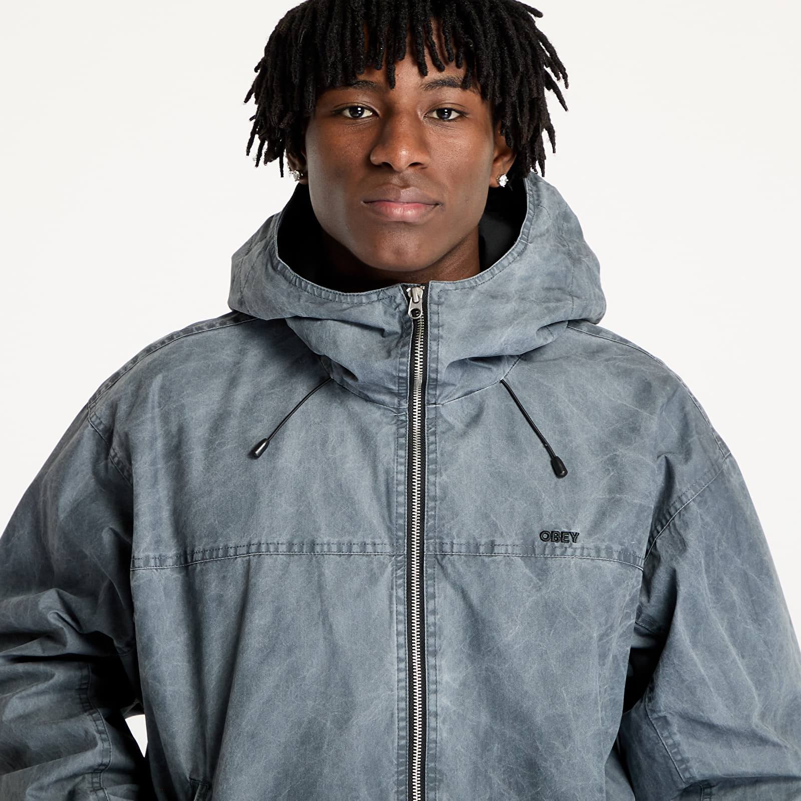 Pánske bundy OBEY Highland Jacket Pigment Anthracite