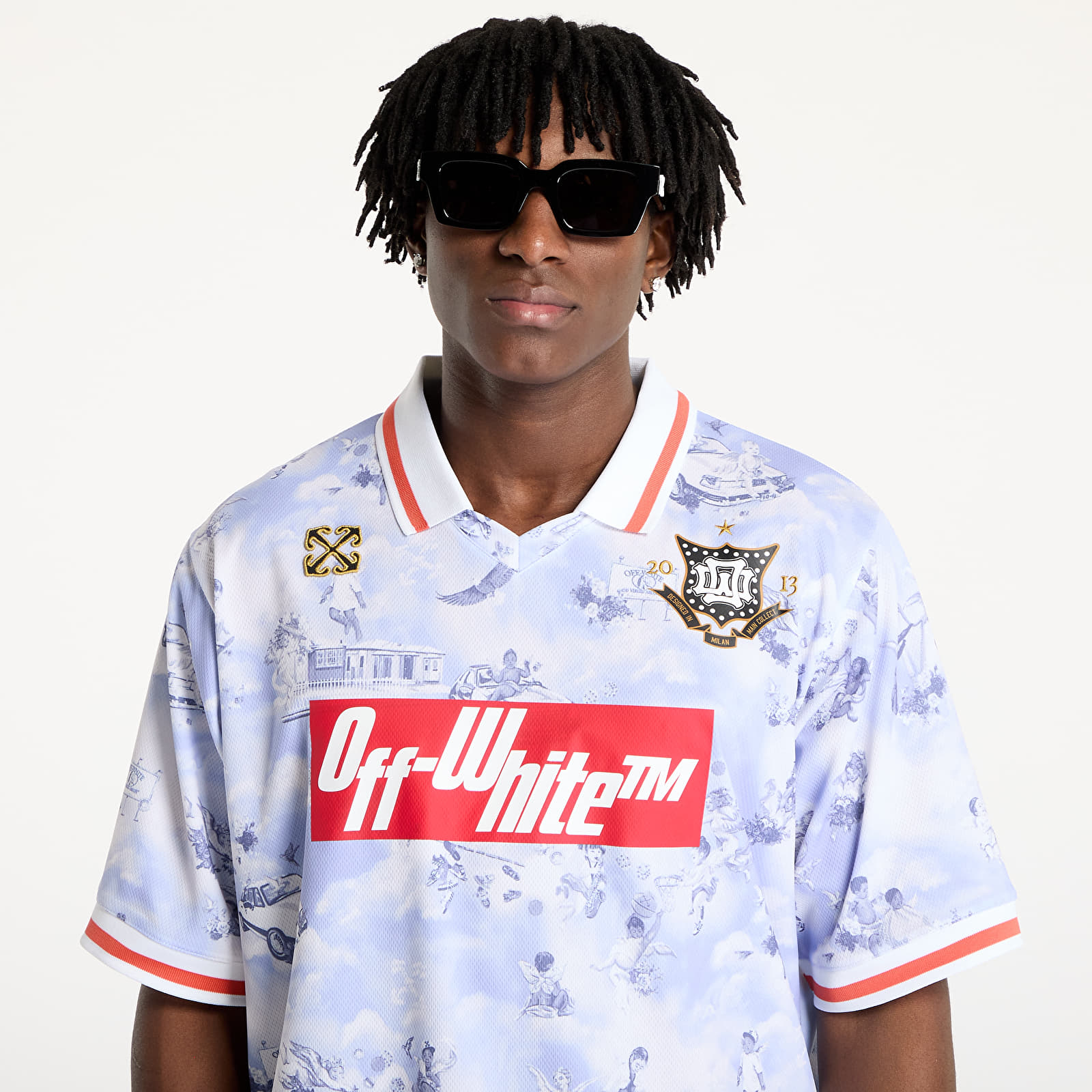 T-skjorter Off-White Fresco Soccer S/S Polo Pink Lilac Allove