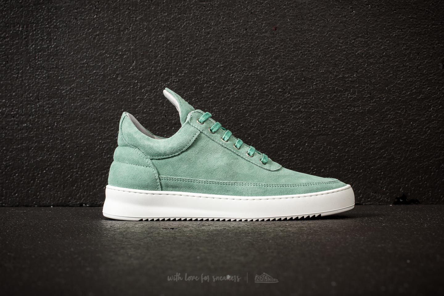 Moški čevlji Filling Pieces Low Top Ripple Lane Suede Aqua Green