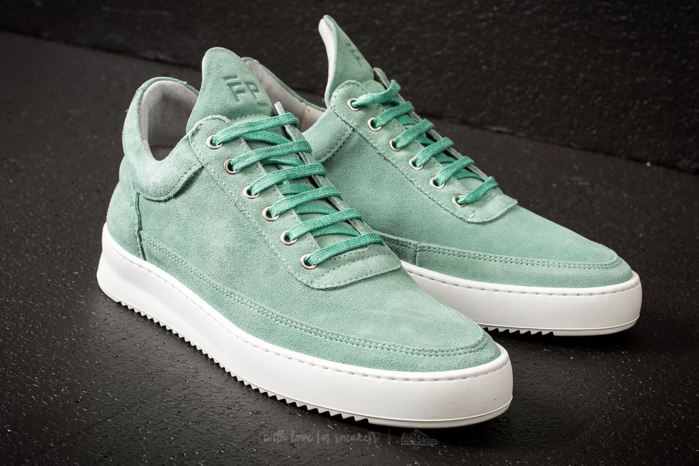 Moški čevlji Filling Pieces Low Top Ripple Lane Suede Aqua Green