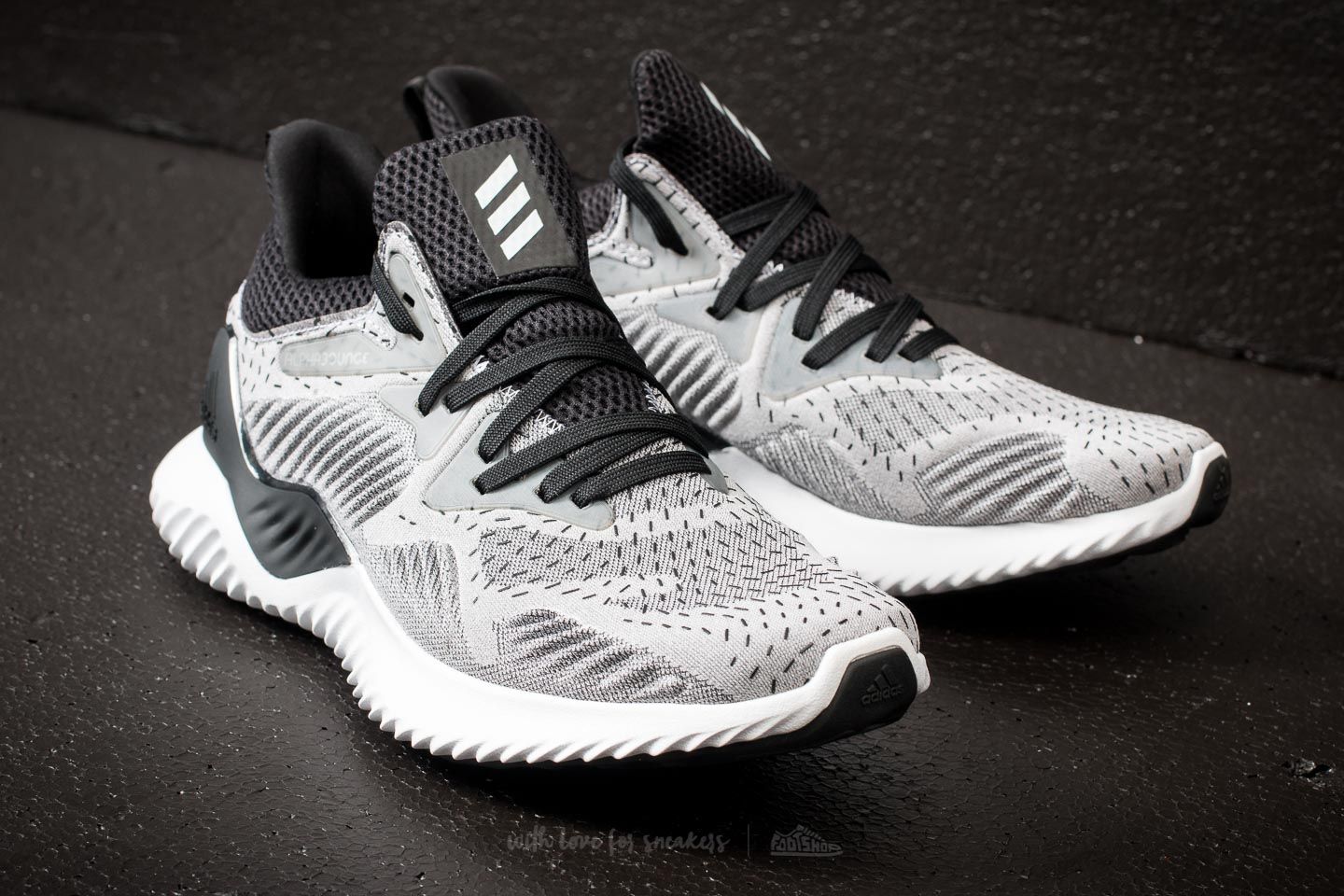 Adidas men's alphabounce beyond 2025 running shoes  black/white