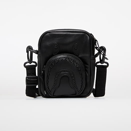 Tas A BATHING APE Shark Leather Mini Bag Black