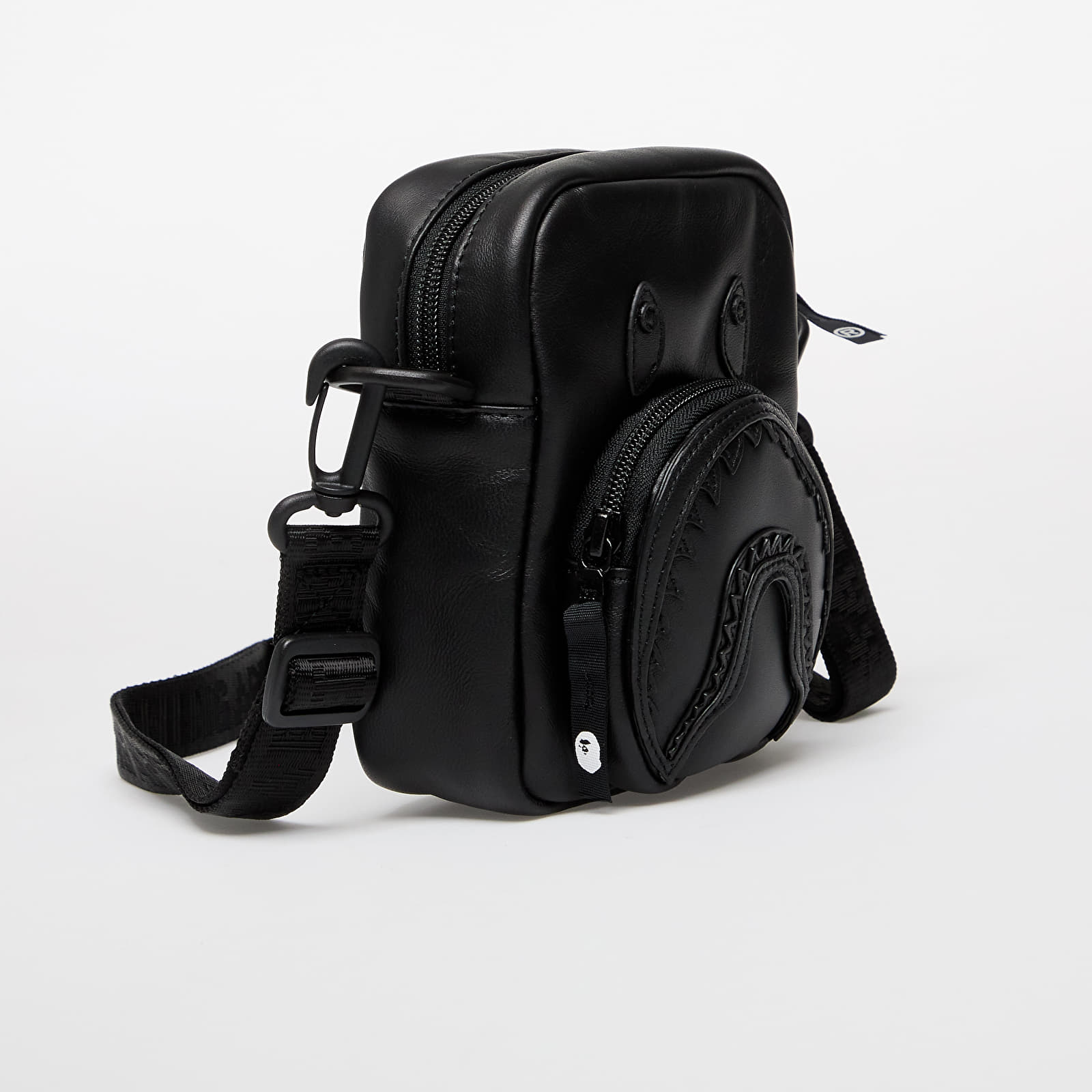 Tašky přes rameno A BATHING APE Shark Leather Mini Bag Black