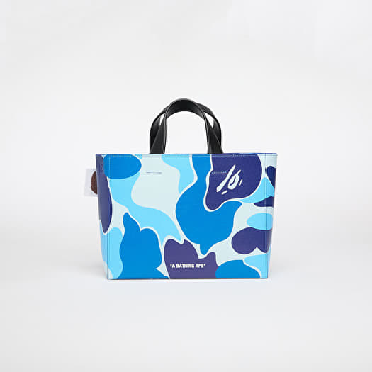A BATHING APE Abc Camo Pu Leather Bag S M Blue | Footshop
