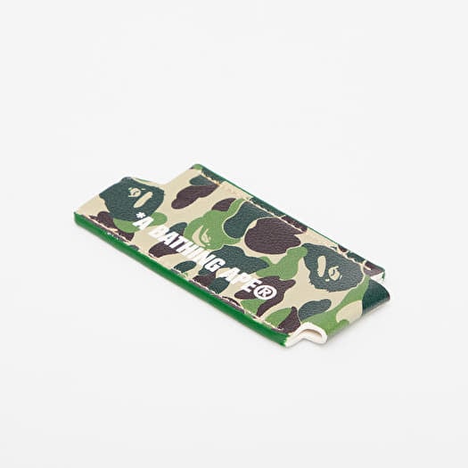 A BATHING APE Abc Camo Lighter Case Green