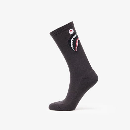 A BATHING APE Shark Socks M Black