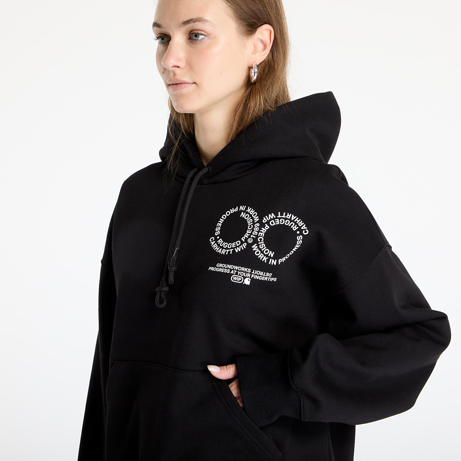 Hoodies für Männer Carhartt WIP Hooded Rotation Sweat UNISEX Black/ White