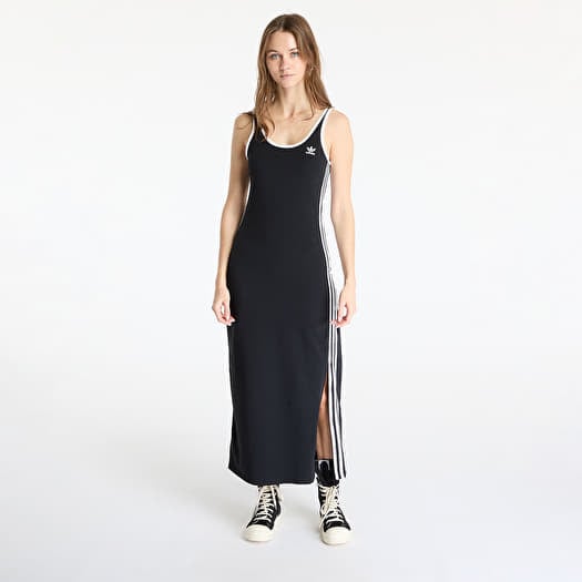 adidas Adicolor 3 Stripes Tank Dress Maxi Black/ White