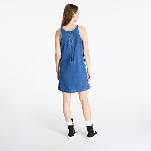 Dress adidas Adicolor Denim 3 Stripes Tank Dress Blue