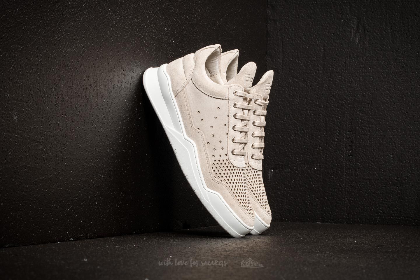 Moški čevlji Filling Pieces Low Top Ghost Gradient Perforated Off White