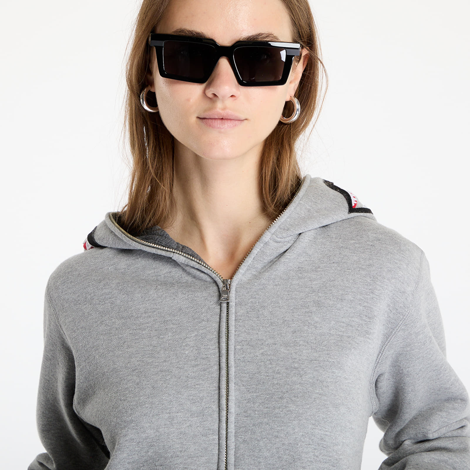 Džemperiai su gobtuvais ir džemperiai A BATHING APE 2nd Shark Full Zip UNISEX Hoodie Gray