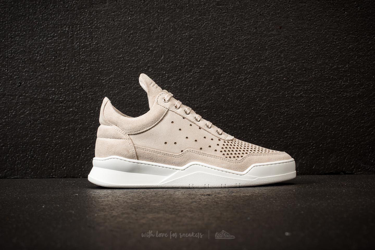 Moški čevlji Filling Pieces Low Top Ghost Gradient Perforated Off White