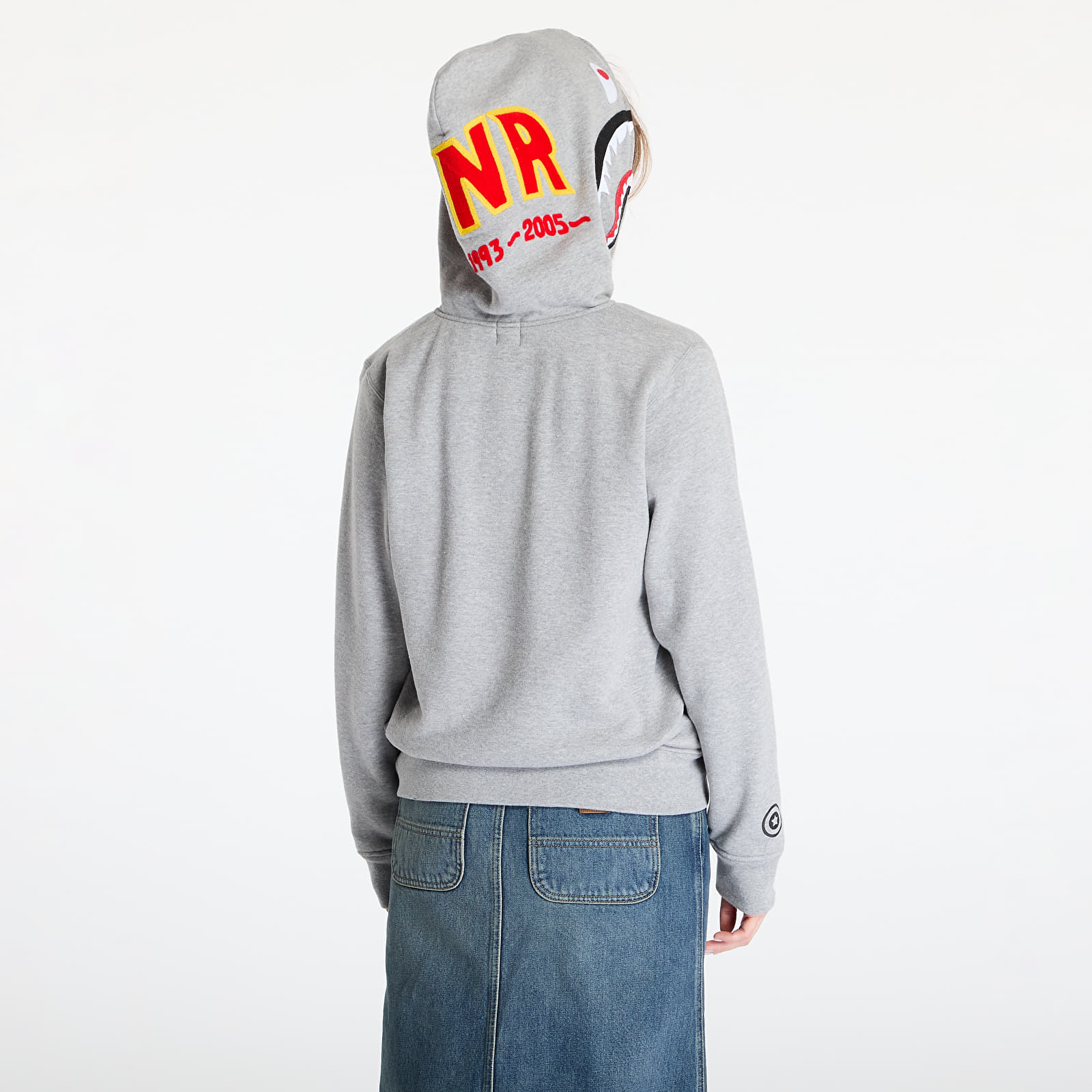 Džemperiai su gobtuvais ir džemperiai A BATHING APE 2nd Shark Full Zip UNISEX Hoodie Gray