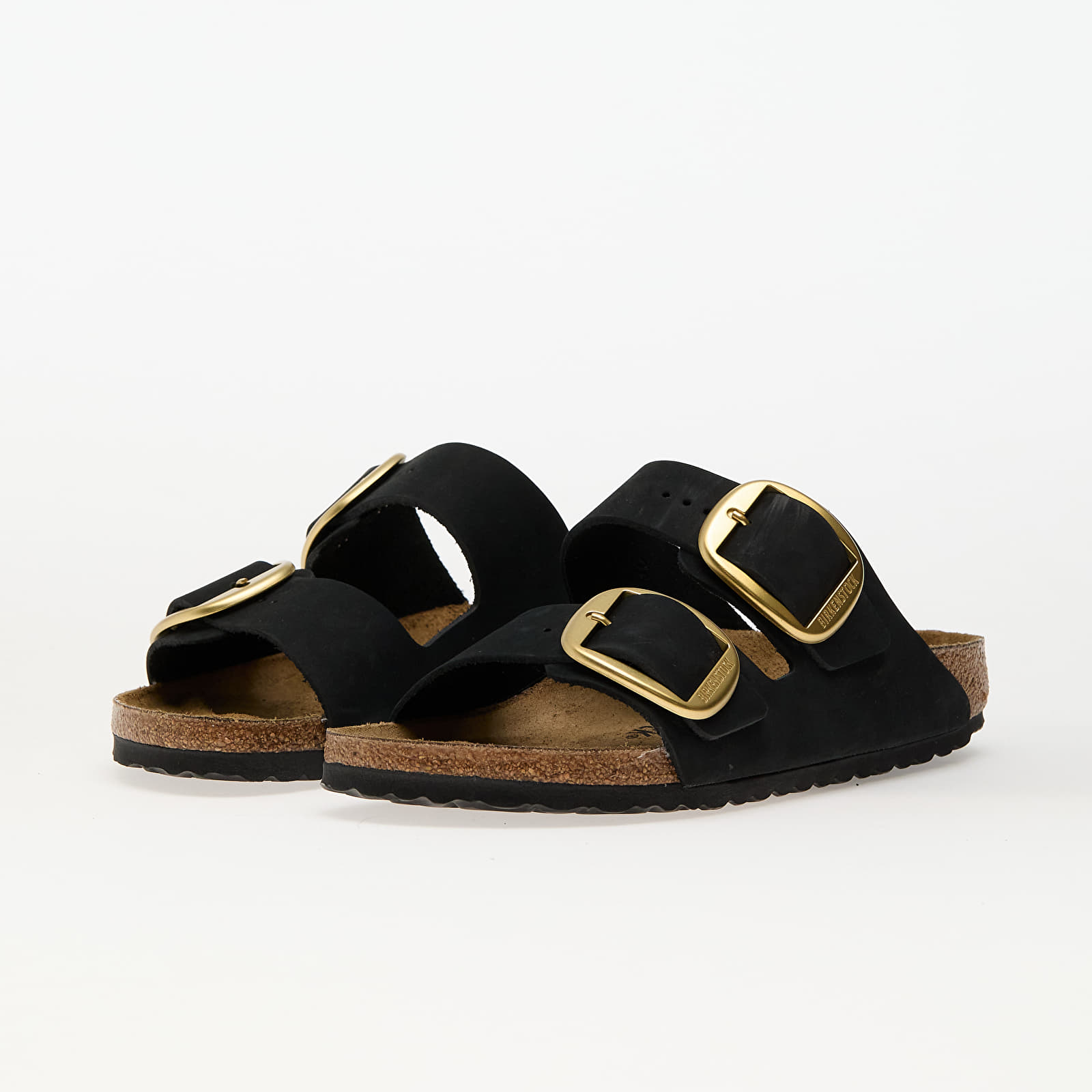 Дамски кецове и обувки Birkenstock Arizona Big Buckle Nubuk Leather Black
