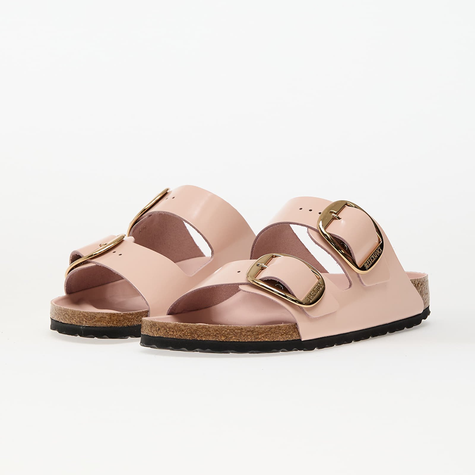 Zapatillas mujer Birkenstock Arizona Big Buckle Natural Leather Patent High-Shine Light Rose