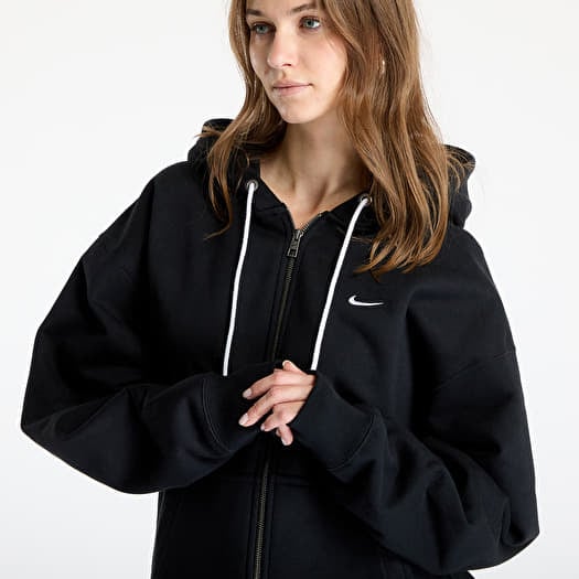【Nike】ナイキ NRG Solo Swoosh Full Zip Hoodie Bluzy Nike Solo Swoosh Full-Zip Hoodie UNISEX Black/ White
