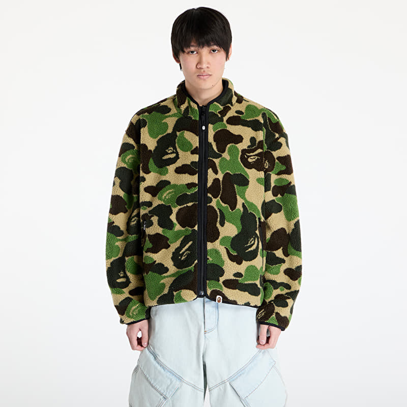 A BATHING APE Abc Camo Boa Reversible Jacket M Green