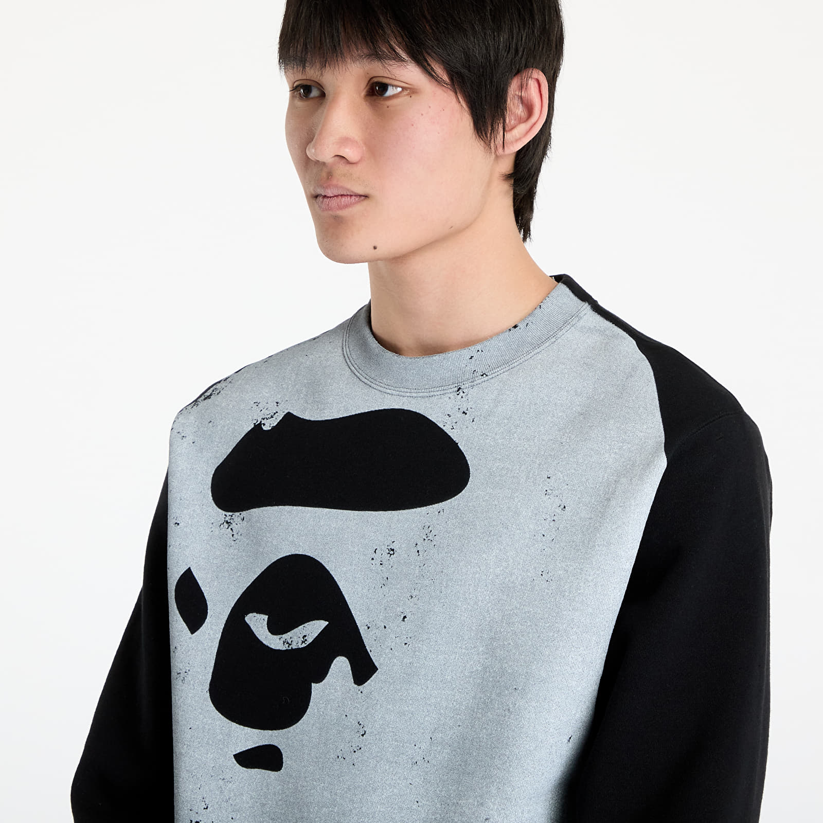 Kapucnis pulóverek és pulcsik A BATHING APE Ape Head Over Print Crewneck Sweat M Black
