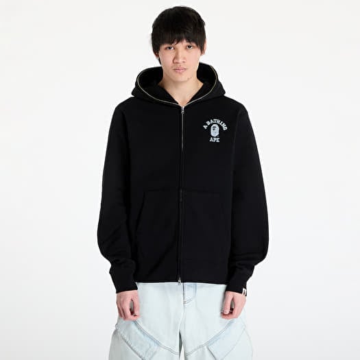 A BATHING APE Over Print Full Zip Hoodie M Black