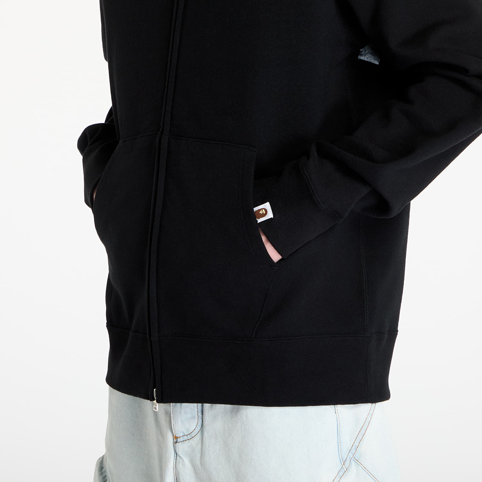Sweatjacken und Sweatshirts A BATHING APE Over Print Full Zip Hoodie M Black