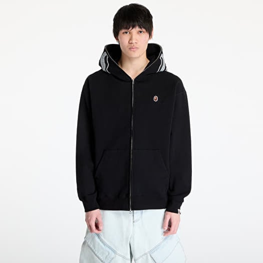 Mikina A BATHING APE One Point Ape Head Shark Relaxed Fit Full Zip Hoodie M Black