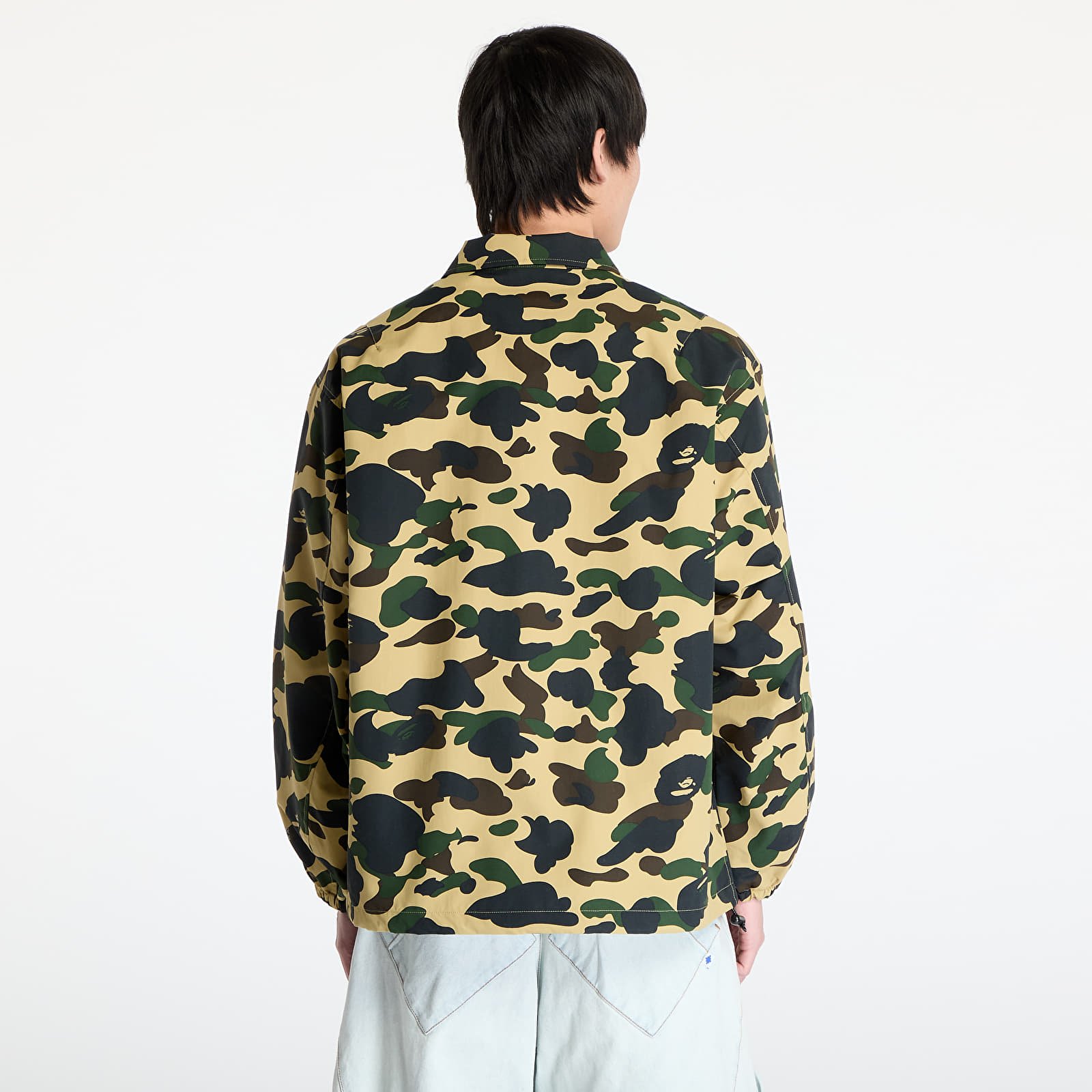 Coach Jackets A BATHING APE Gore-Tex Wind Stopper 1St Camo Relaxed Coach Jacket M Yellow