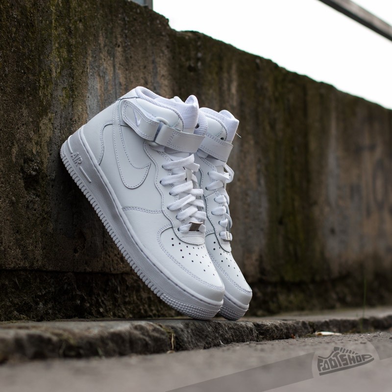 Nike Wmns Air Force 1 Mid ´07 Le White/White | Footshop