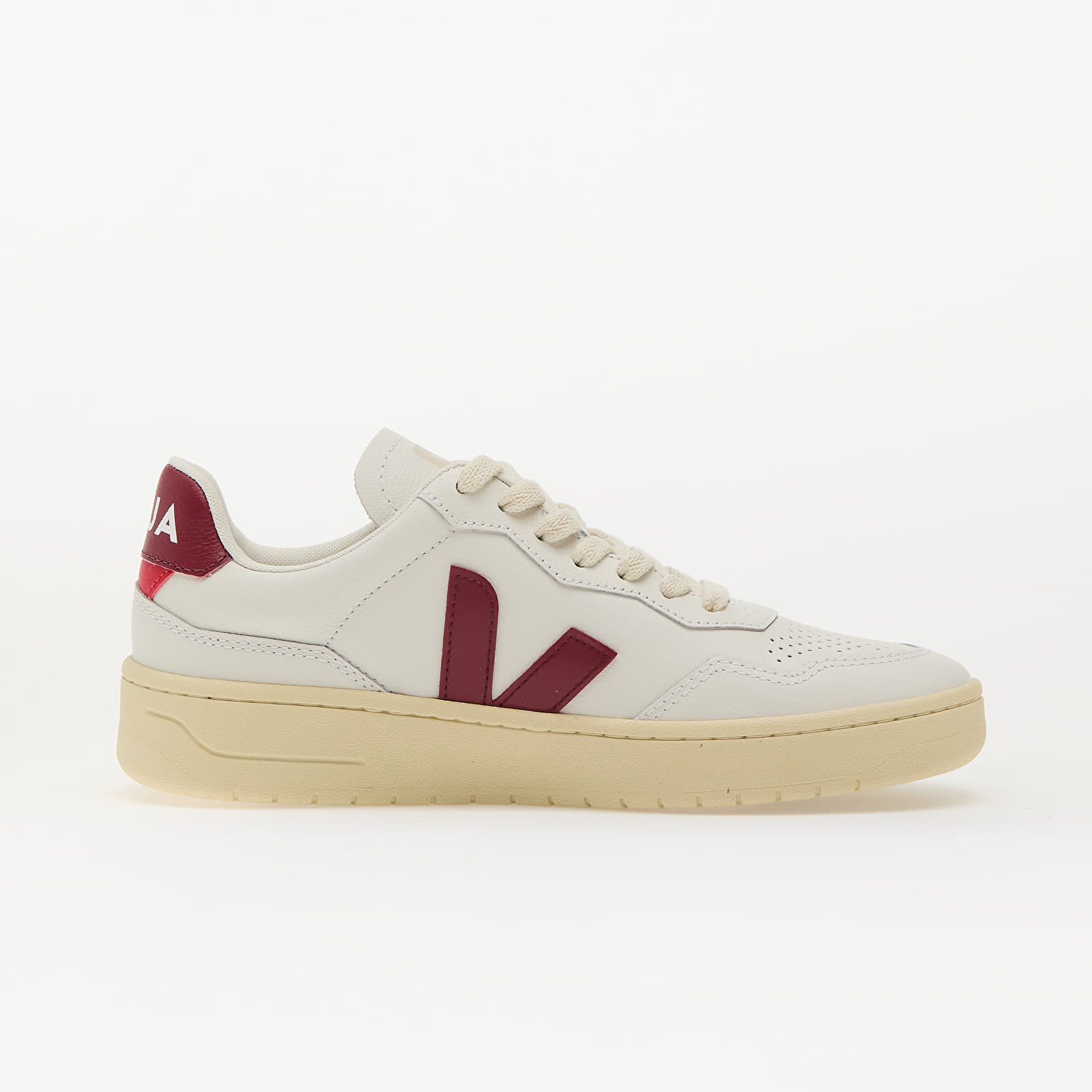 Scarpe donna Veja W V-90 O.T Leather Ex-White_Marsala