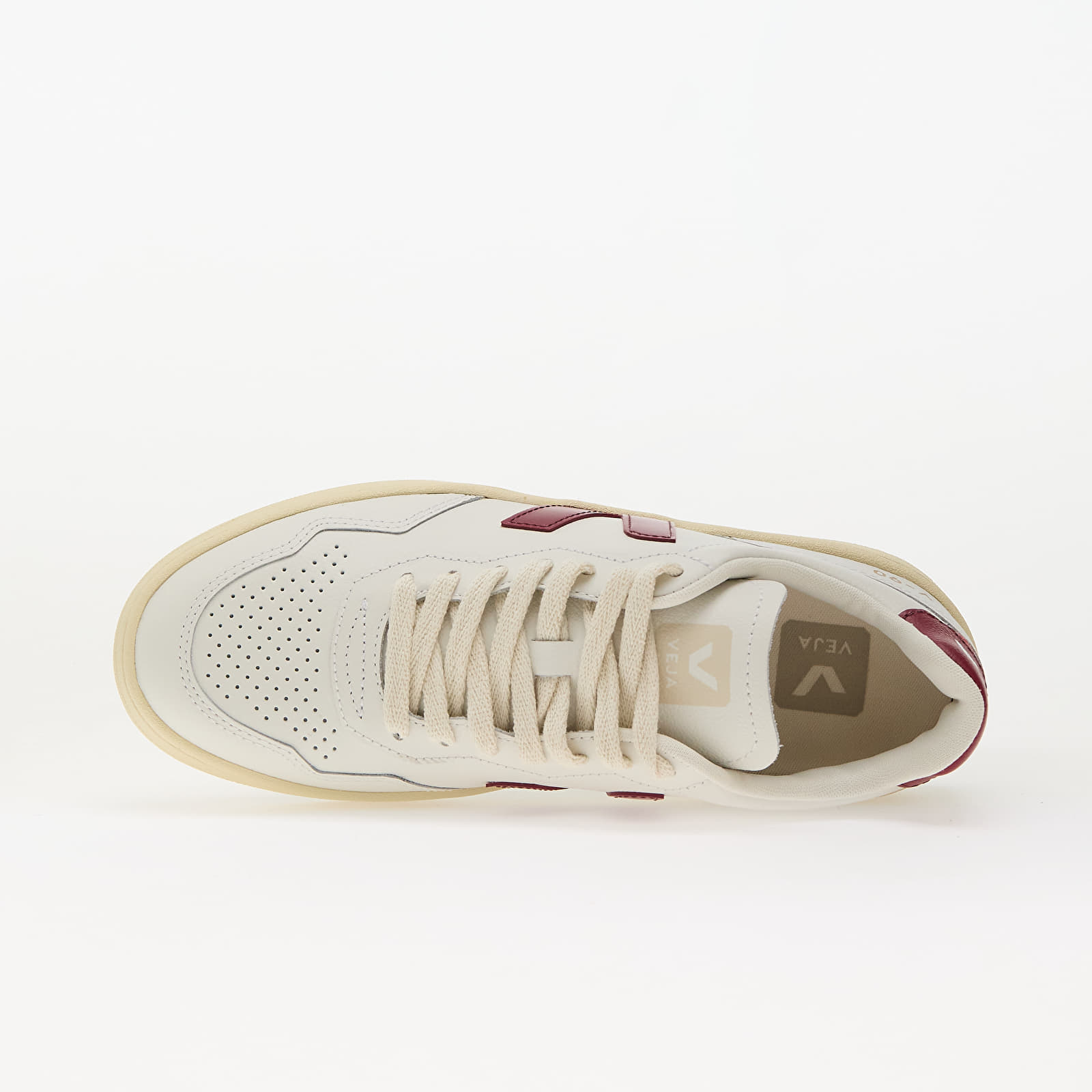 Scarpe donna Veja W V-90 O.T Leather Ex-White_Marsala