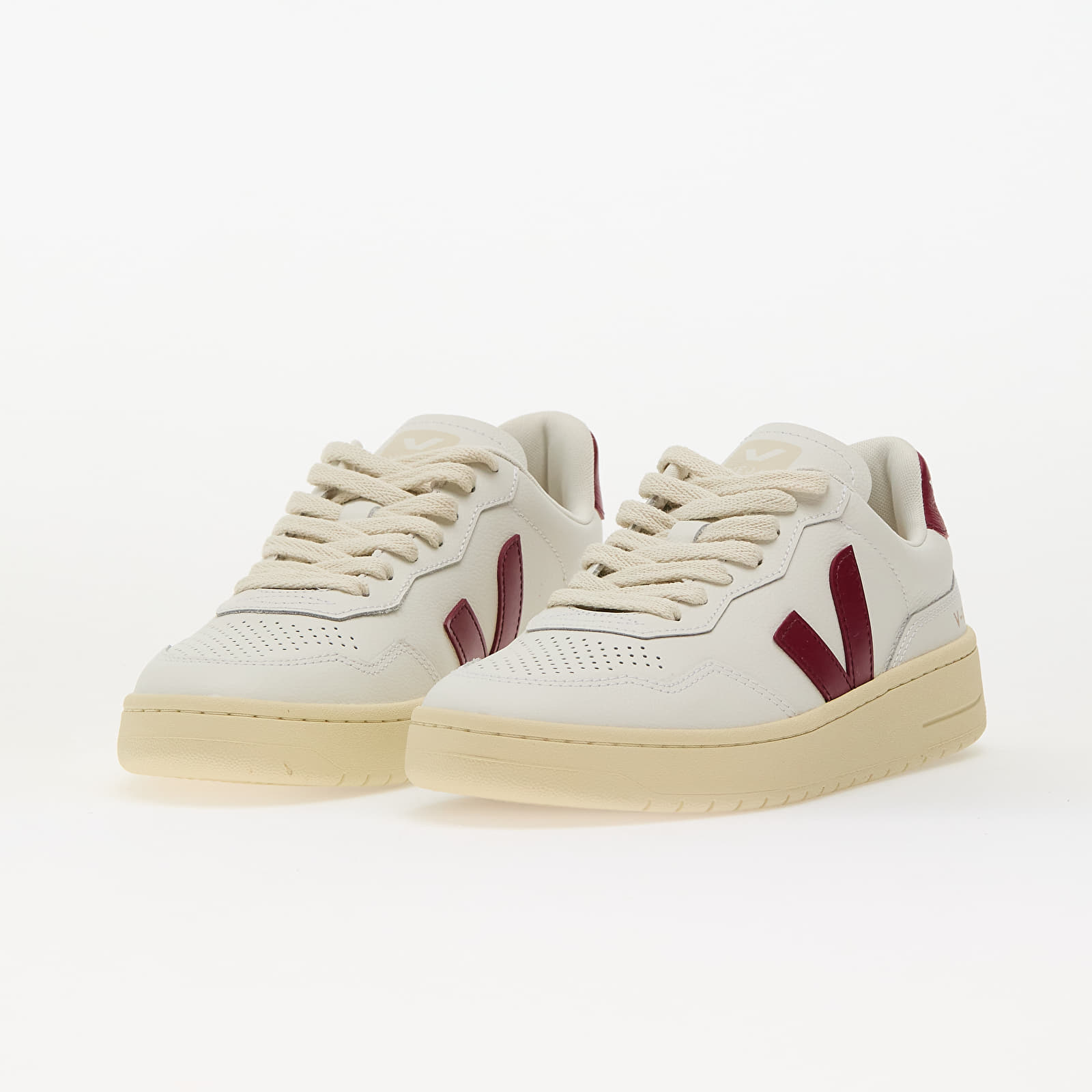Scarpe donna Veja W V-90 O.T Leather Ex-White_Marsala