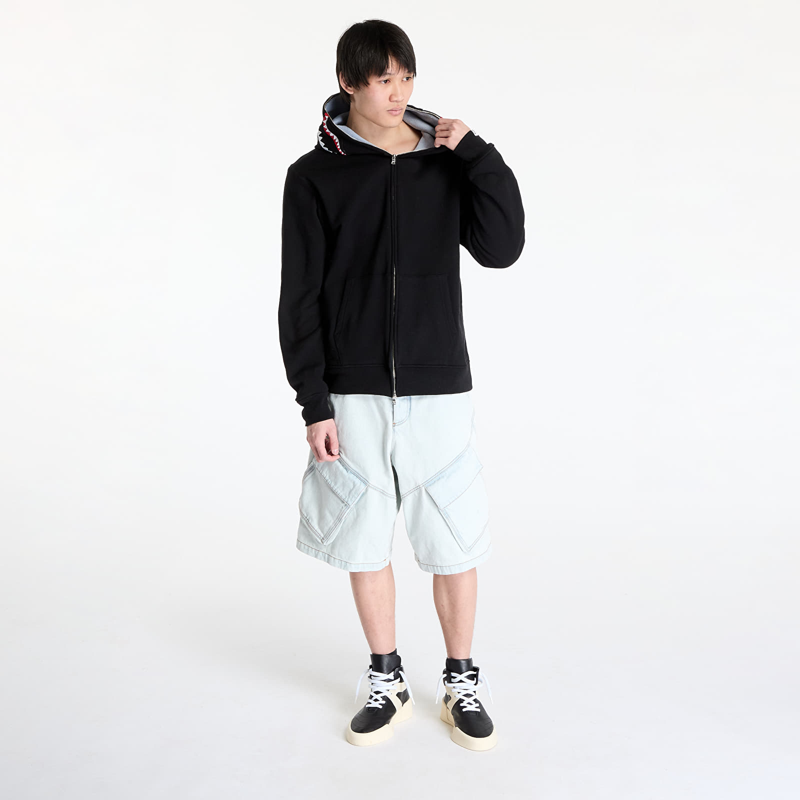 Hoodies and sweatshirts  A BATHING APE 2nd Shark Full Zip UNISEX Hoodie Black
