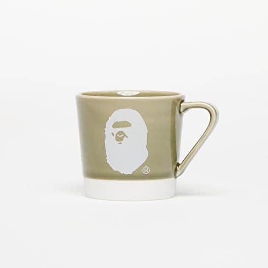A BATHING APE Logo Porcelain Mug M Green
