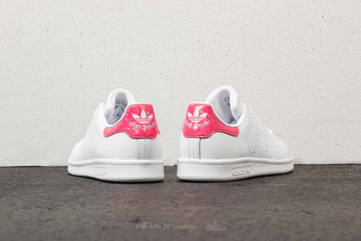 Dětské tenisky a boty adidas Stan Smith J Ftw White/ Ftw White/ Real Pink