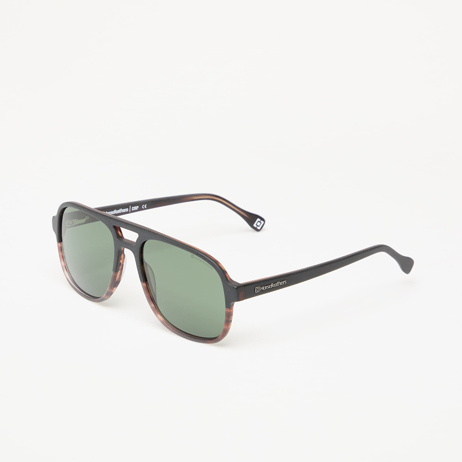 Sonnenbrillen Horsefeathers Corp Sunglasses Matt Havana/ Gray Green