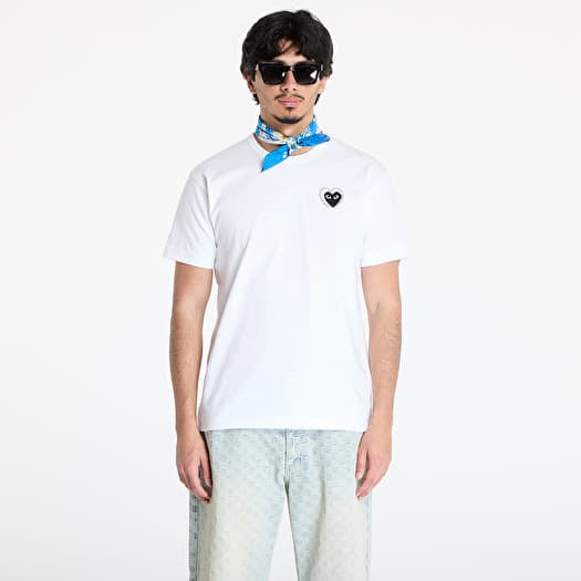 T-paita Comme des Garçons PLAY Emblem x Metalstone T-Shirt UNISEX White/ Black